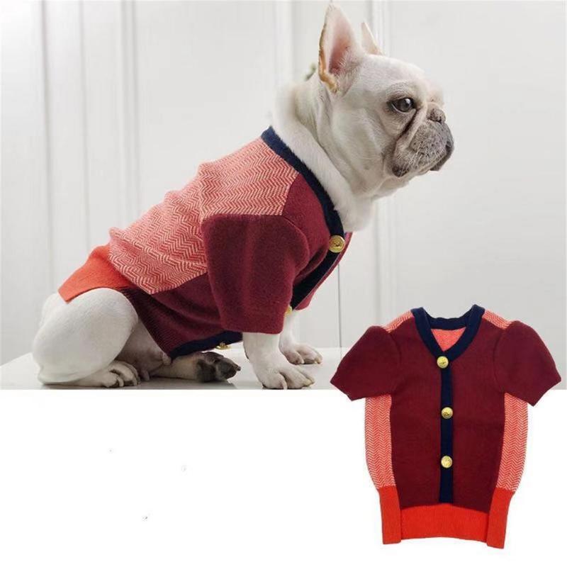 

2020 Sweater Dog Clothes Winter Fashion Cat Clothes British Pet Sweater Dog Cat Machine Washable, As pic