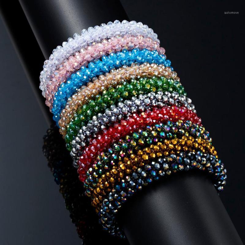 

Belleper New Fashion Bohemian Style Women Bracelet Wristband Crystal Bracelets Gifts Jewelry Crystal Crochet Handmade Bracelet1