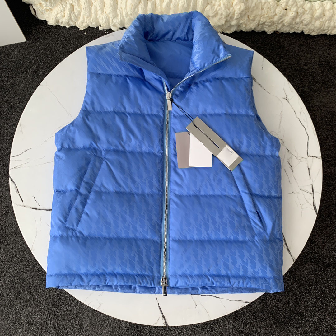 

Men' Vests down Oblique Vest jacket print winter Parka Pocket decoration Outerwear letter pattern High quality outdoor clothing, Make up for price