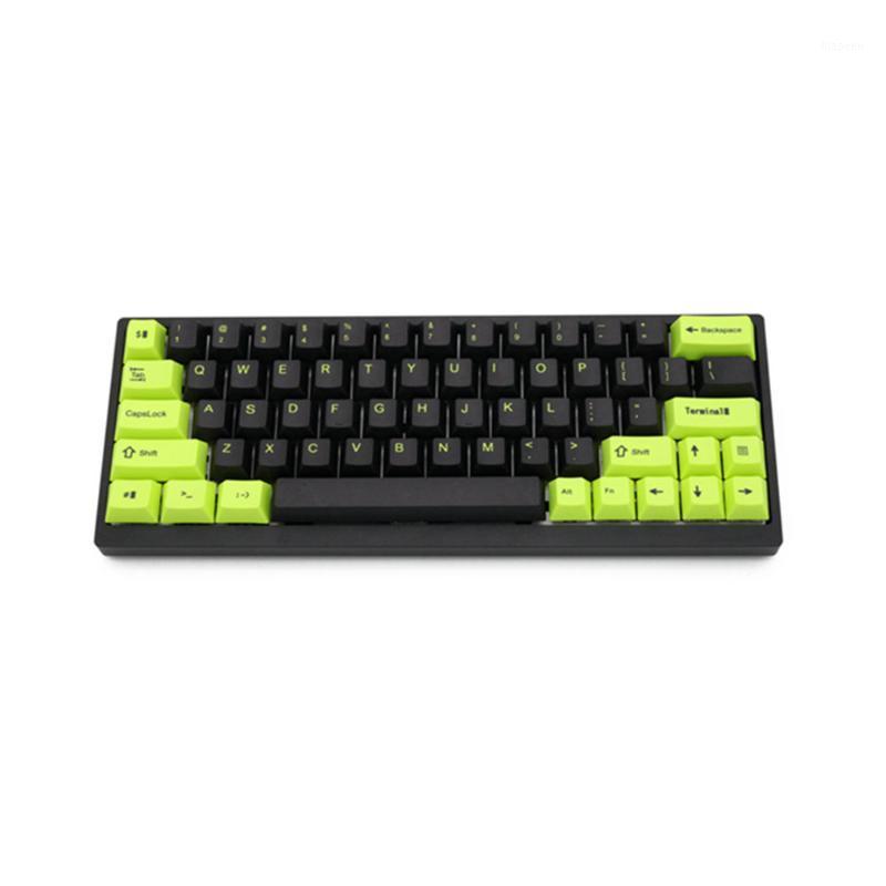 

Code Terminal Black Green Sublimation PBT Keycaps For Cherry Mx Switch Mechanical Gaming Keyboard Cherry Profile Keycaps1