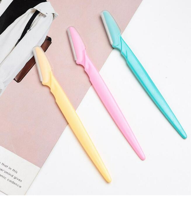 

Face Eyebrow Hair Removal Shaper Trimmer Shaver Facial Razor with Cover Stainless Steel Makeup Tool 2020 BT