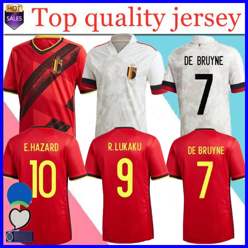 

Belgium Home away LUKAKU HAZARD KOMPANY DE BRUYNE MERTENS Soccer Jersey 2020 2021 Adult man and kids kit sports football shirt