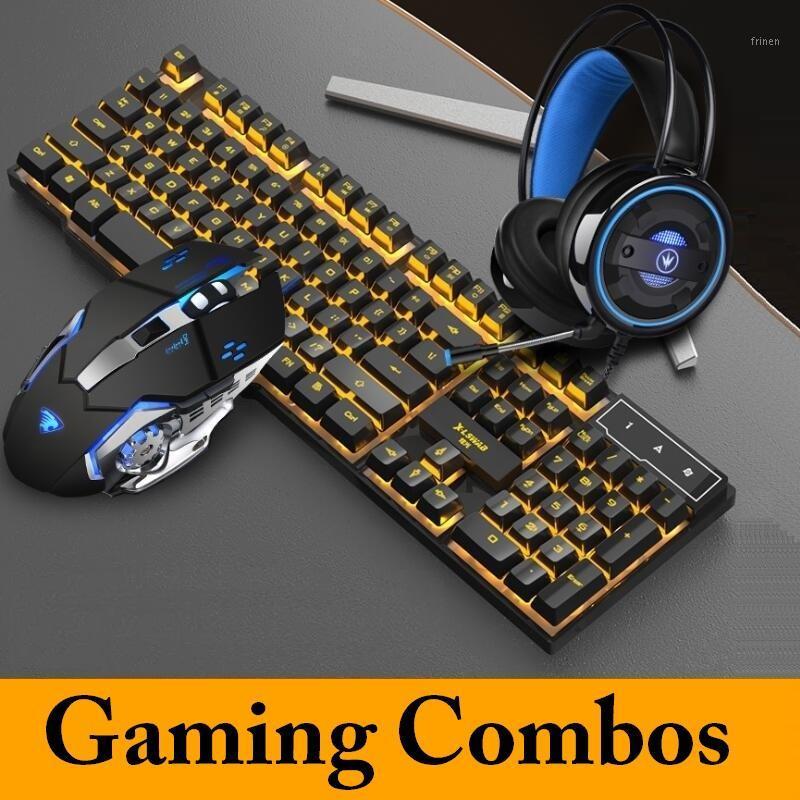 

Wired Keyboard Mice Earphone Gaming Sets 104 Keys Waterproof Keyboard with Backlit Mice with Gaming Earphone1