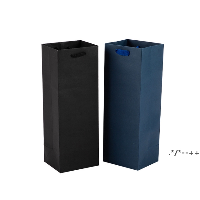 

Red wine gift bag thickened single wine bag custom logo double kraft paper bag manufacturer wholesale birthday party by sea RRE13159