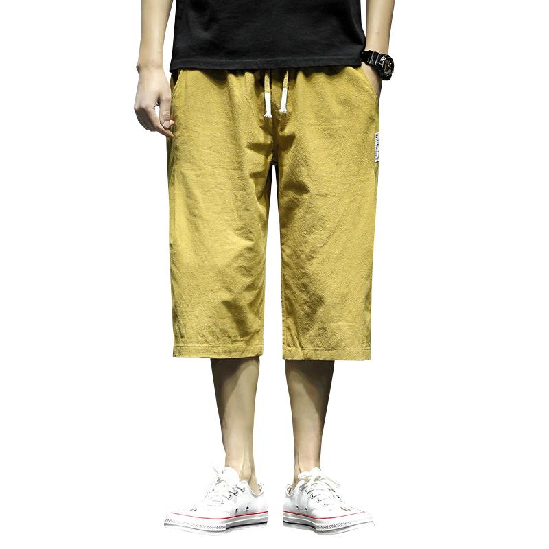 

4XL 5XL Plus Size Joggers Mens Short New Summer Loose Casual Young Mens Seven Minute Shorts Cotton Comfortable Fashion Men Short, Black