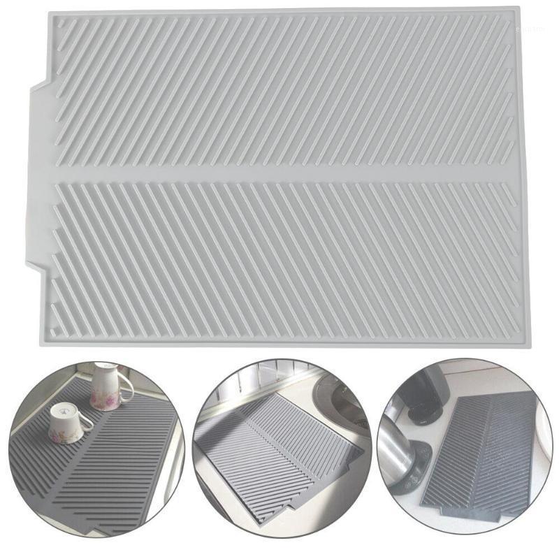 

Rectangle Silicone Drain Mat Drying Dishes Pad Heat Resistant Slip-Proof Tray Thickened Water Pad Baking Tool Kitchenware1