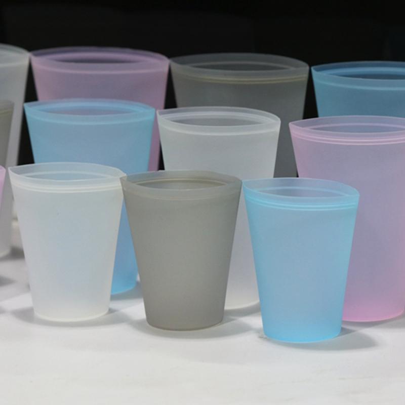 

3 Pcs Economical Reusable Silicone Storage Bags Top Leakproof Containers Stand Up Zip Shut Bag 4 Color Optional