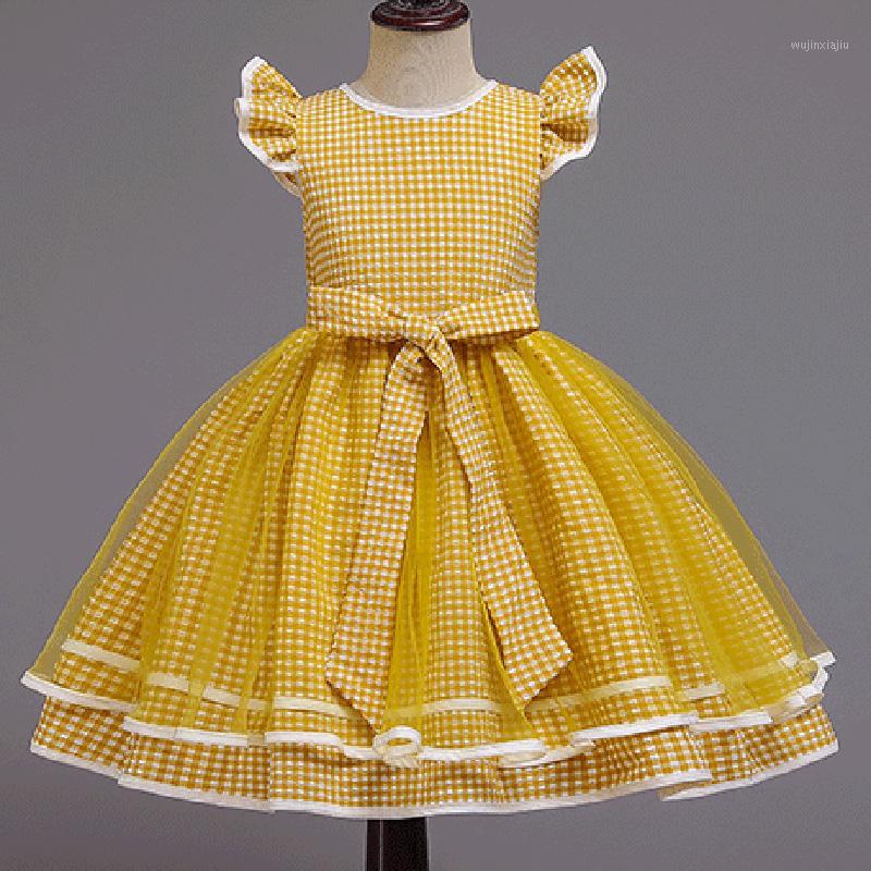 

2020 Summer Baby Girl Clothes Kids Dresses For Girls Children Birthday Party And Wedding Dress Princess Dress 2 3 10 Year1, Green