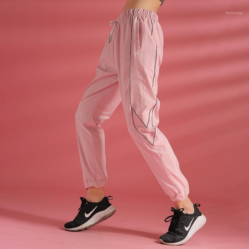 

Qiancai Feier Women' Yoga Clothes Casual Sports Pants Fitness Sweat-absorbent Breathable Trousers Large Size Loose Ankle Pants1, Pink