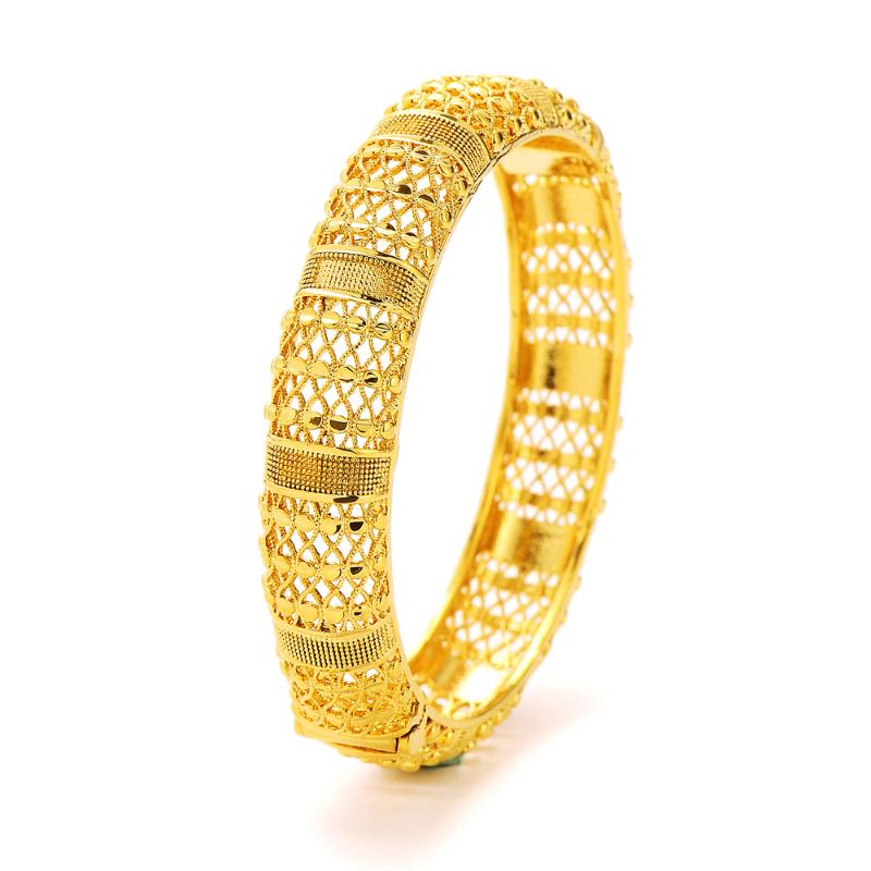 

Bangle Gold Color Dubai India Bangles For Women African Bridal Bracelets Wedding Jewellery Gifts
