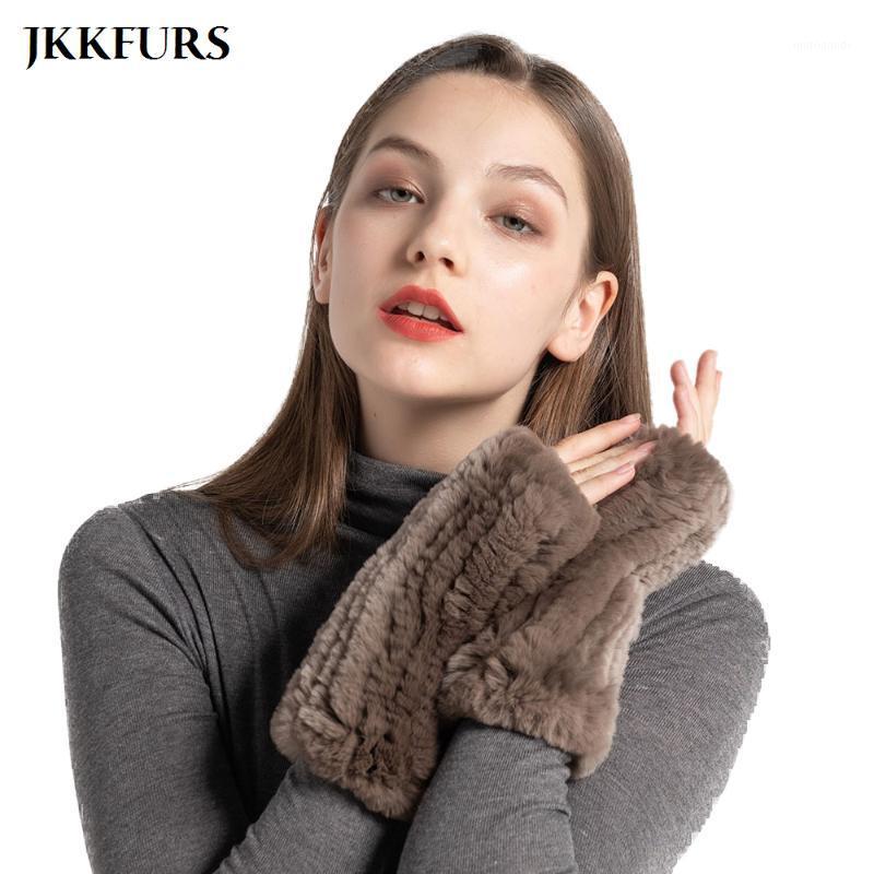 

2020 Fashion New Arrival Real Fur Gloves Women Natural Fur Mittens Winter Warm Knitted Gloves S72631