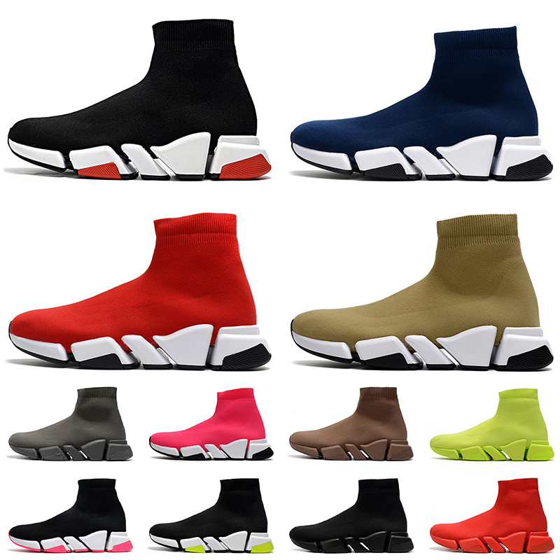 

2021 Holllow Bottoms Sock Trainers Women Mens Sock Shoes Luxurys Designers Casual Shoes Tripler Loafers Vintage Mens Sneakers Womens Boots, Black