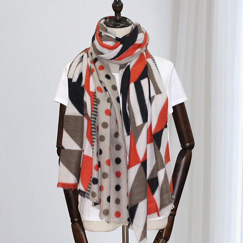 

Bohemian Style Winter Women Dots Print National Scarf Ladies Soft Shawls and Wraps Foulard Femme Blanket Warm Tippet
