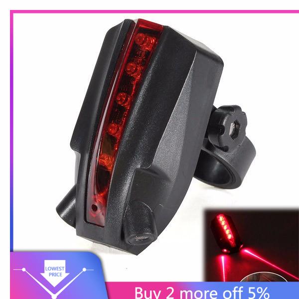

2 Laser+5 Led Rear Bike Bicycle Tail Light Beam Safety Warning Red Lamp Bike Light Bicycle Bicicleta Accessories