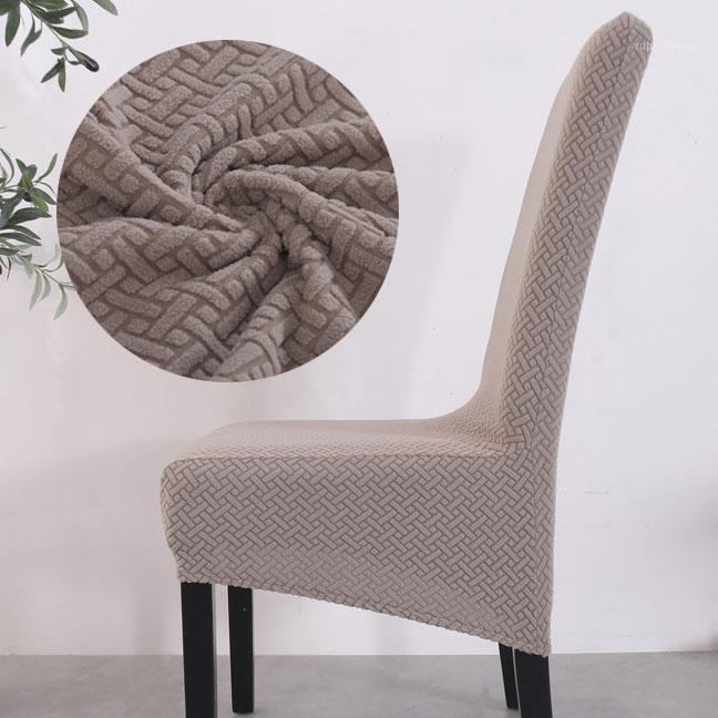 

Polar Fleece Fabric Long Back Chair Cover XL Size Europe Style High Back Seat Covers Universal Home Restaurant Hotel1