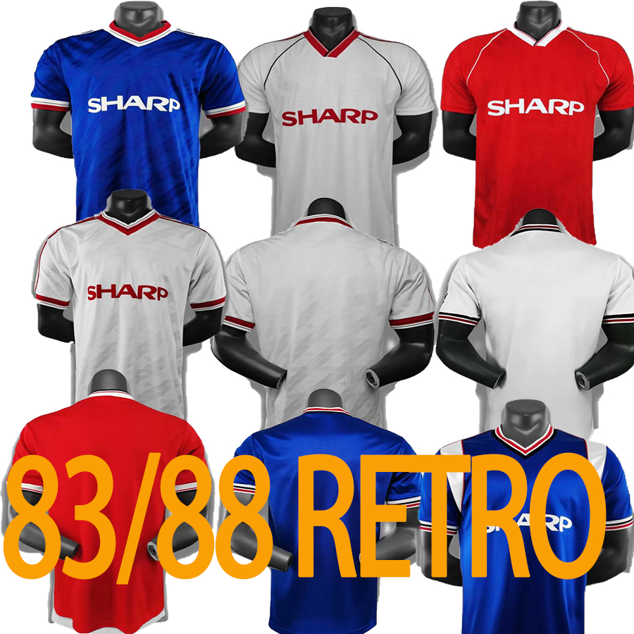

83 84 85 86 88 Retro home Jersey 1983 1988 RONALDO BECKHAM CANTONA KEANE SCHOLES GIGGS Jersey, 1986