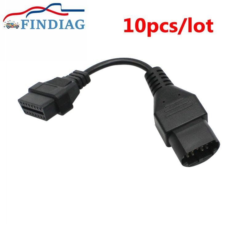 

10pcs/lot Diagnostic Connector OBD 2 Extension Converter Male to Female for 17 Pin to 16 Pin Adapter Data Link Connector