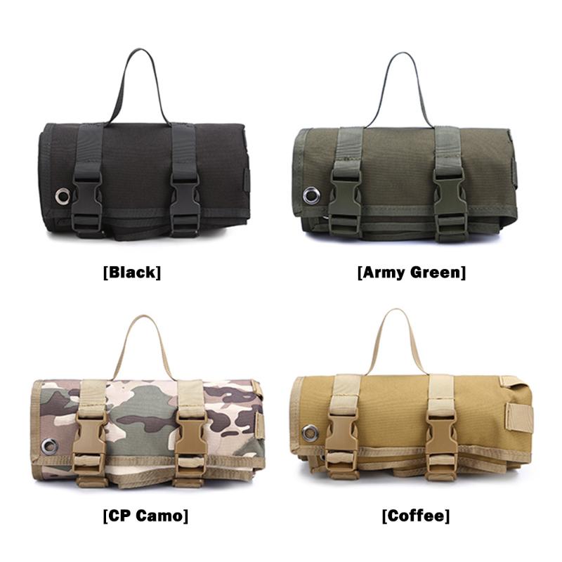 

2x0.75m Roll Up Shooting Mat Portable Handle Nylon Fabric Non Padded Non Slip Camping Mat Outdoor Practical Hunting Accessories, Black