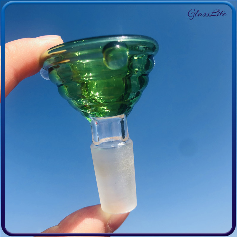 

Glass Slides Bowl Pieces Bongs Bowls Funnel Rig Accessories Quartz Nails 14mm Male Female Heady Smoking Water pipes dab rigs Bong Slide