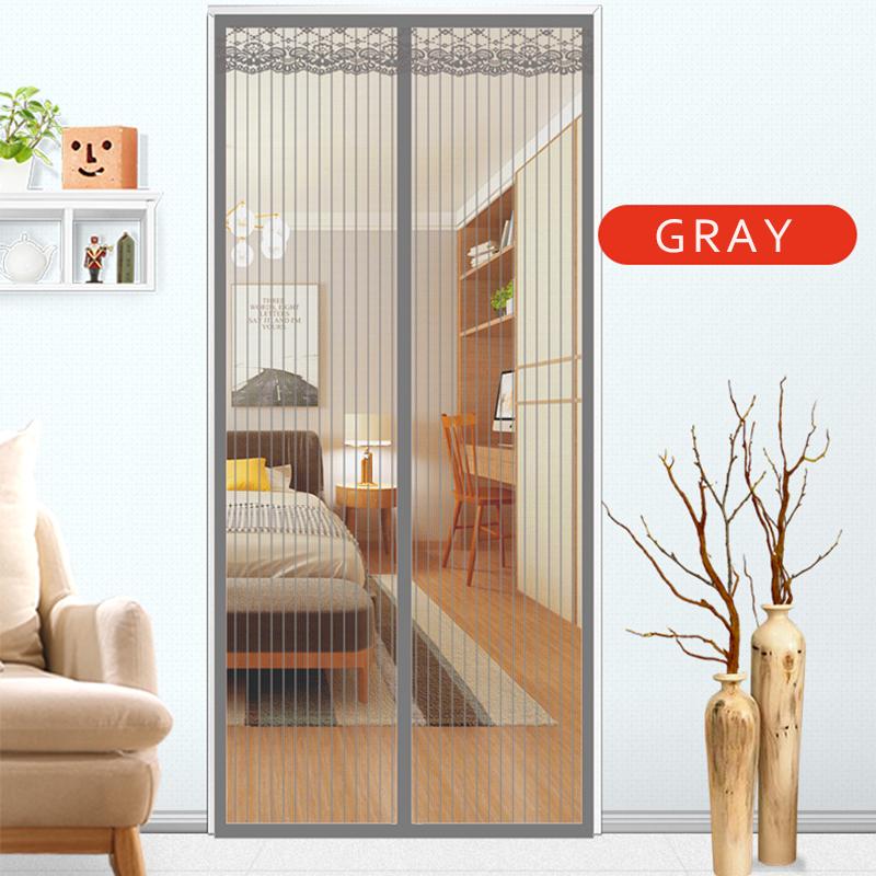 

Summer Magnetic Magic Net Mesh Anti Mosquito Insect Bug Door Curtain Room Divider Automatic Closing Magnetic Screen Curtains, Black