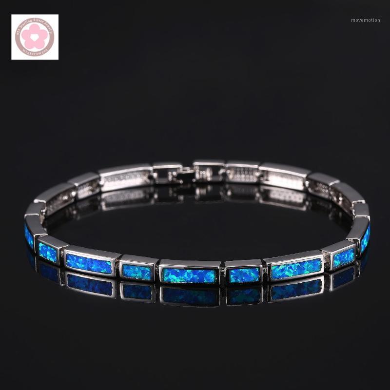

SZ0060 Blue Opal Inlaid Fashion Bracelet For Women Jewelry Gift1