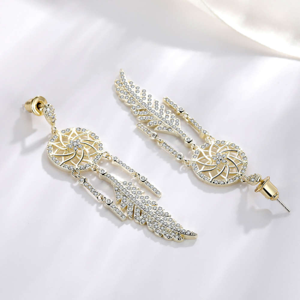 

Luxurys Designers Fashion Ed027 Ruili temperament diamond earrings for women