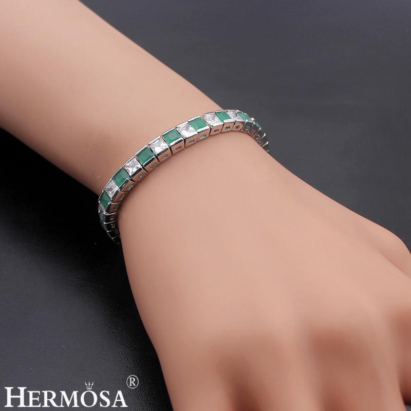 

Hermosa Jewelry Fine Charming Rare Silver Color Bracelets 7" 18cm