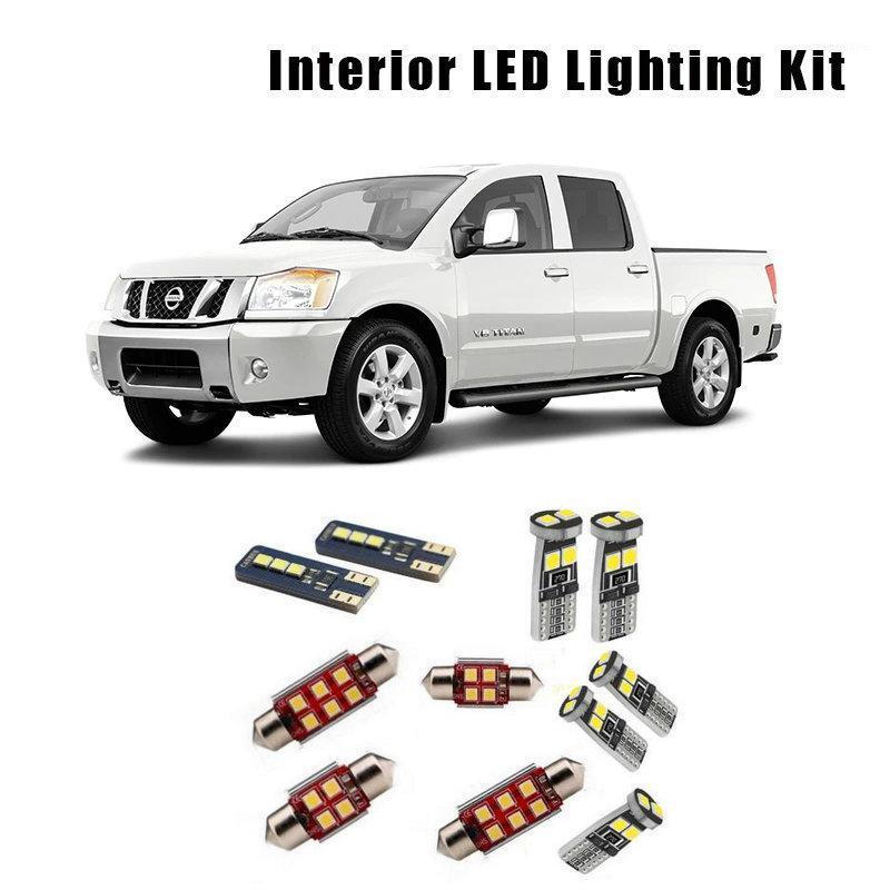 

Emergency Lights For 2009 2010 2011 Titan 8 Bulbs White Interior LED Light Package Map Dome License Plate No Error