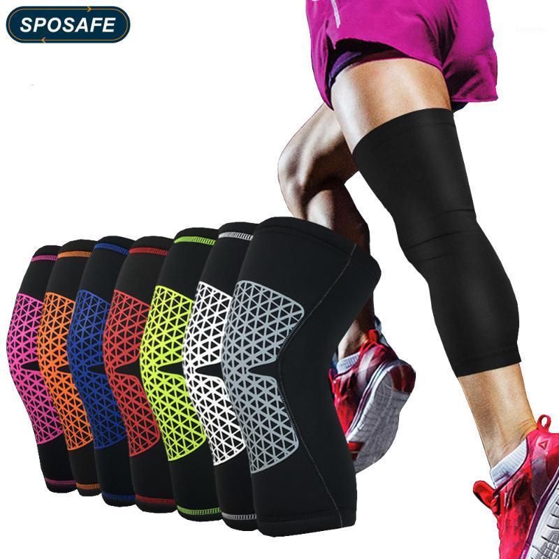 

SPOSAFE 1Pcs Fitness Running Cycling Knee Support Braces Elastic Nylon Sport Compression Knee Pad Sleeve Basketball Volleyball1, White