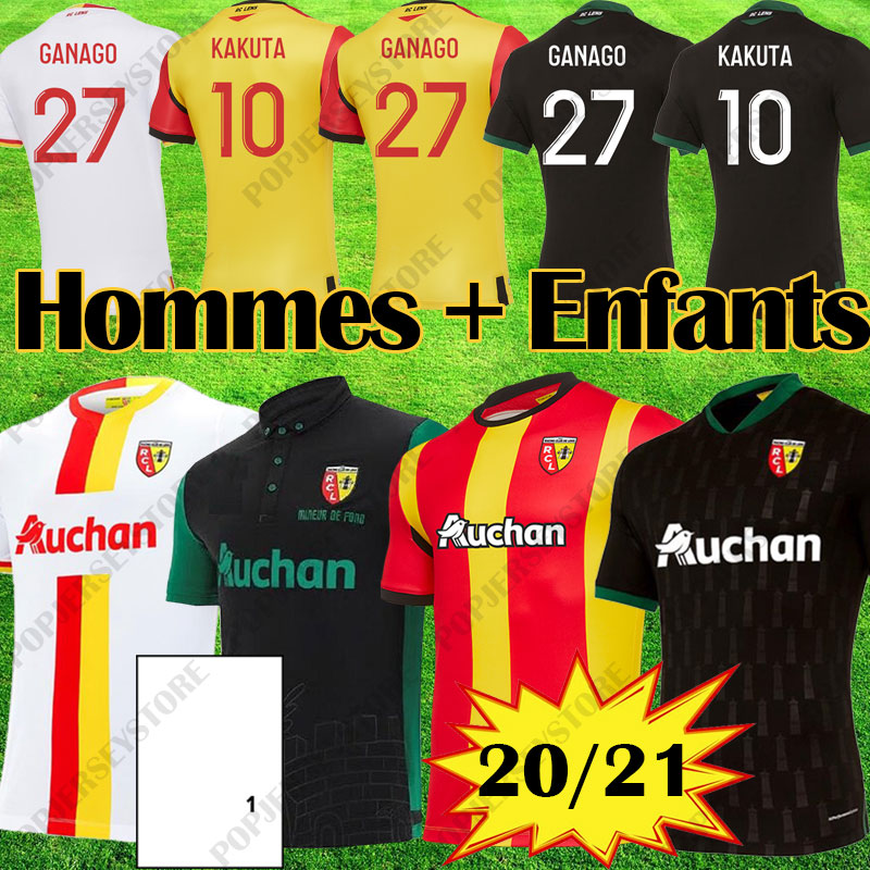 

maillot Lens RC soccer jerseys 20 21 GANAGO GRADIT FORTES CAHUZAC PEREZ 2020 2021 RC Lens Football Shirts MAURICIO Kits KAKUTA Equipment, Kids home
