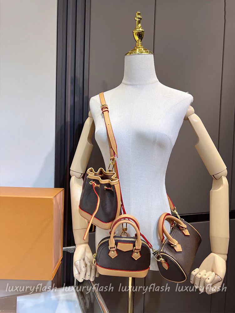 

3pcs Women Designer Crossbody Bags Trio Nano Mini Pillow Bucket Shell Bag 2022 New Mens Shoulder Purses High Quality Vintage Handbags, Box(not sold separately)