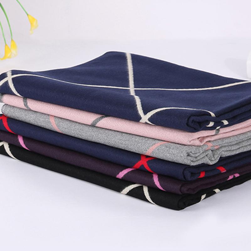 

NECALON Scarf women autumn and winter double-sided plaid imitation cashmere shawl thick and versatile warm scarf big cloak