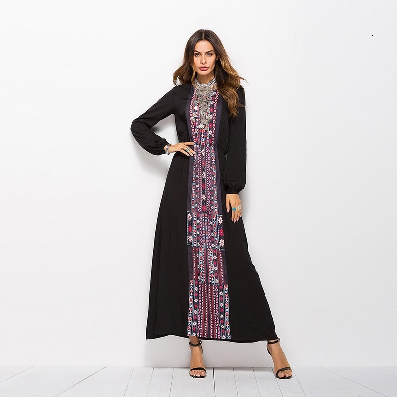 

2021 New spring and summer solid color printed waist-tight sleeve around the neck-tight tight waist style C4OF, Black