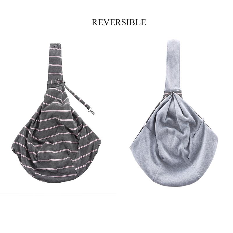 

Dog Cat Carrier Bag Wavy Pattern Hands-Free Durable Sling Puppy Small Pet Comfy Strap Shoulder Practical Daily Pet Supplies