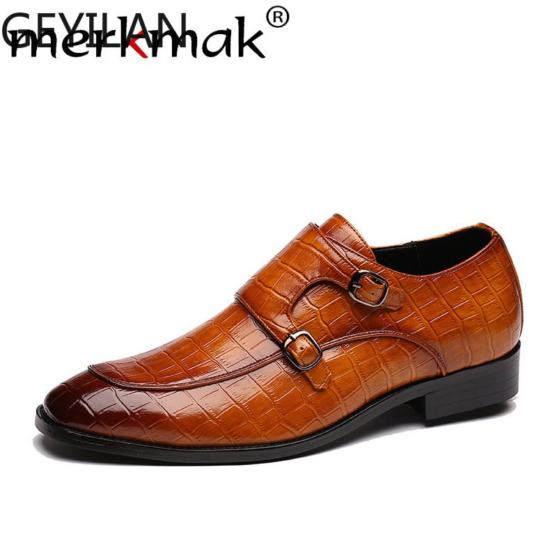 

Pointed Toe Men Shoes Classic Crocodile Pattern Business Formal Leather Shoes Big Size 37-48 Office Footwear DropShip, Yellow