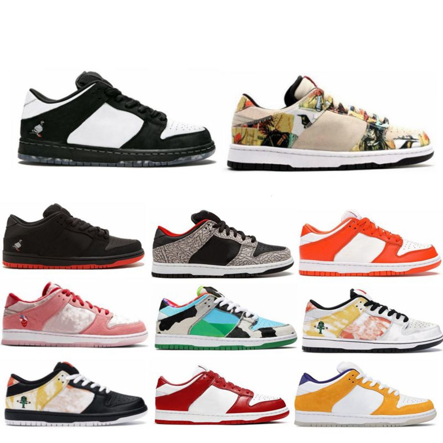 

Dunk SB Low Pro QS Chunky Dunky Freddy Krueger Men Women Running Shoes Paris StrangeLove Staple x panda pigeon Muslin Skate Sports Sneakers, Box fees etc