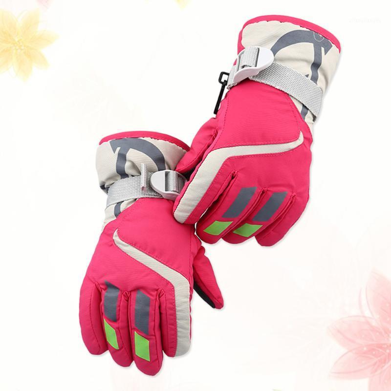 

1Pair Children Ski Sports Riding Finger Outdoor for Hiking Climbing Mountain (Rosy)1