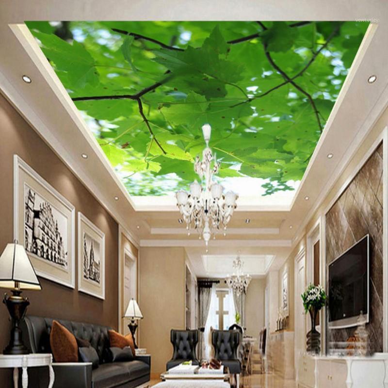

Dropship Custom Mural Natural Scenery Tree Leaves Background Wallpaper Custom High Quality WallPaper 3d Photo1, As pic