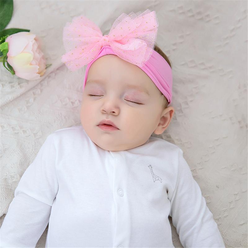 

5PC Baby Girl Headband Sequin Elastic Hair bands Wide Hair Bows Nylon Headwear Bezel Toddler Turban Newborn Accessories, Nsfb-9741a3307