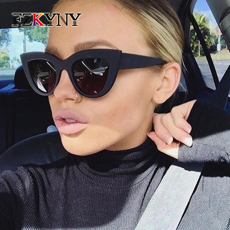 

FZKYNY Hot popular Retro Cat Eye Sunglasses Women Designer Cross Border Fashion Wild Sun Glasses Lady Vintage Gafas
