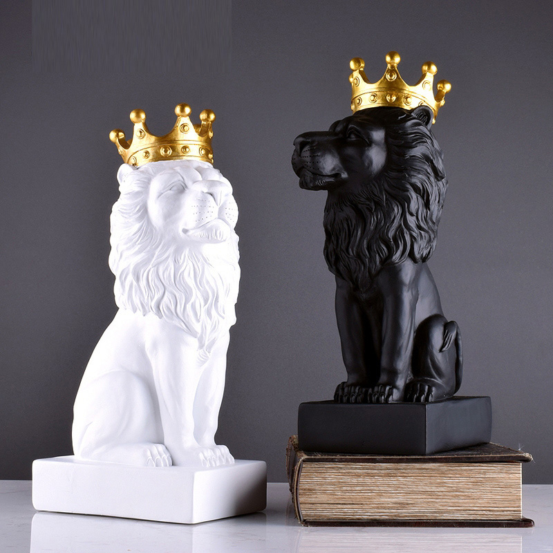 

Nordic crown lion decoration home decoration living room wine cabinet office desk model room decoration gifts