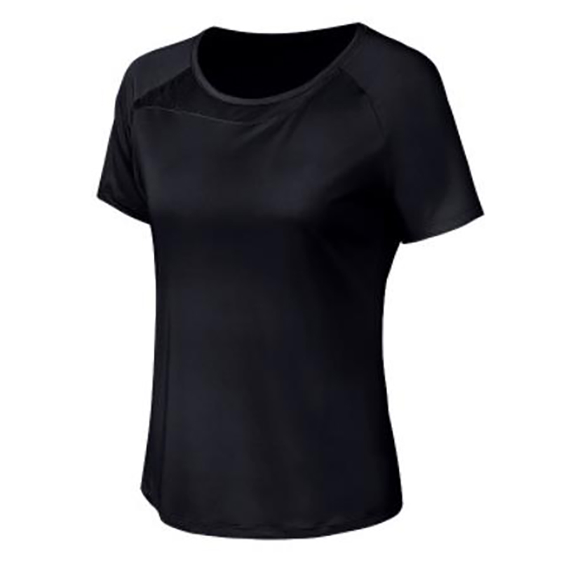 

women shirts fitness yoga clothes summer sports jacket tops sports gym clothes Short sleeve running clothes solid color breathable and comf, White
