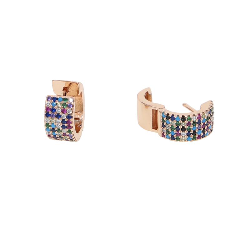 

multi color midium sized hoop earring for women classic modern earrings