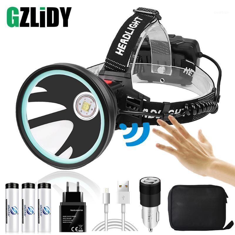 

Powerful LED Headlight IR Sensor Headamp 4-Core Super Bright XHP Light Support USB Output 18650 Head Lamp Waterproof 3 Mode Lamp1