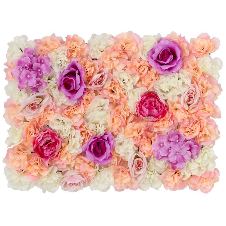 

27 colors Silk Rose Flower Wall Champagne Artificial Flower Backdrop Wedding Decoration Mat, As photo 3