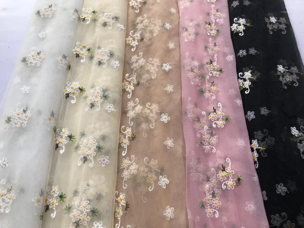 

2019 New Soft Gauze Plant, a Company Spokeswoman, Flower Embroidery Embroidery Fabrics Wedding Dress Dress Accessories1