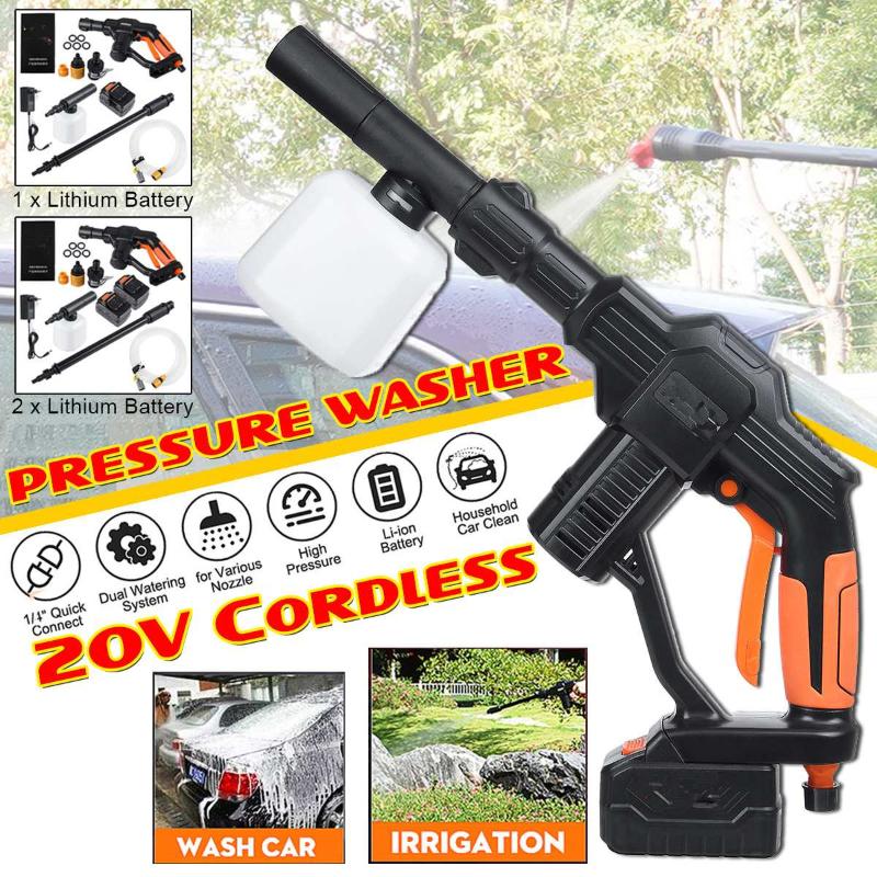 

20V Portable Car Washer Gun Pump Car Sprayer High Pressure Cleaner Care Washing Machine Electric Cleaning Auto Device