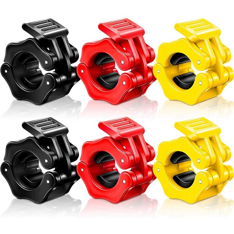 

New-6 Pcs 1 Inch Quick Release Barbell Lock Clamp for Weight Lifting, Bodybuilding,Fitness Training