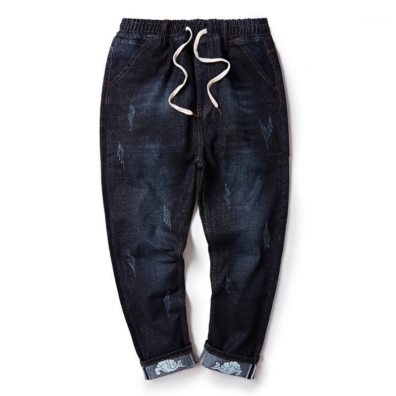 

Men's Jeans Big And Tall Men Tie High Waist Casual 4xl 5xl 6xl 7xl 8xl Plus Size 2021 Mens Hip Hop Elastic Men1, Blue
