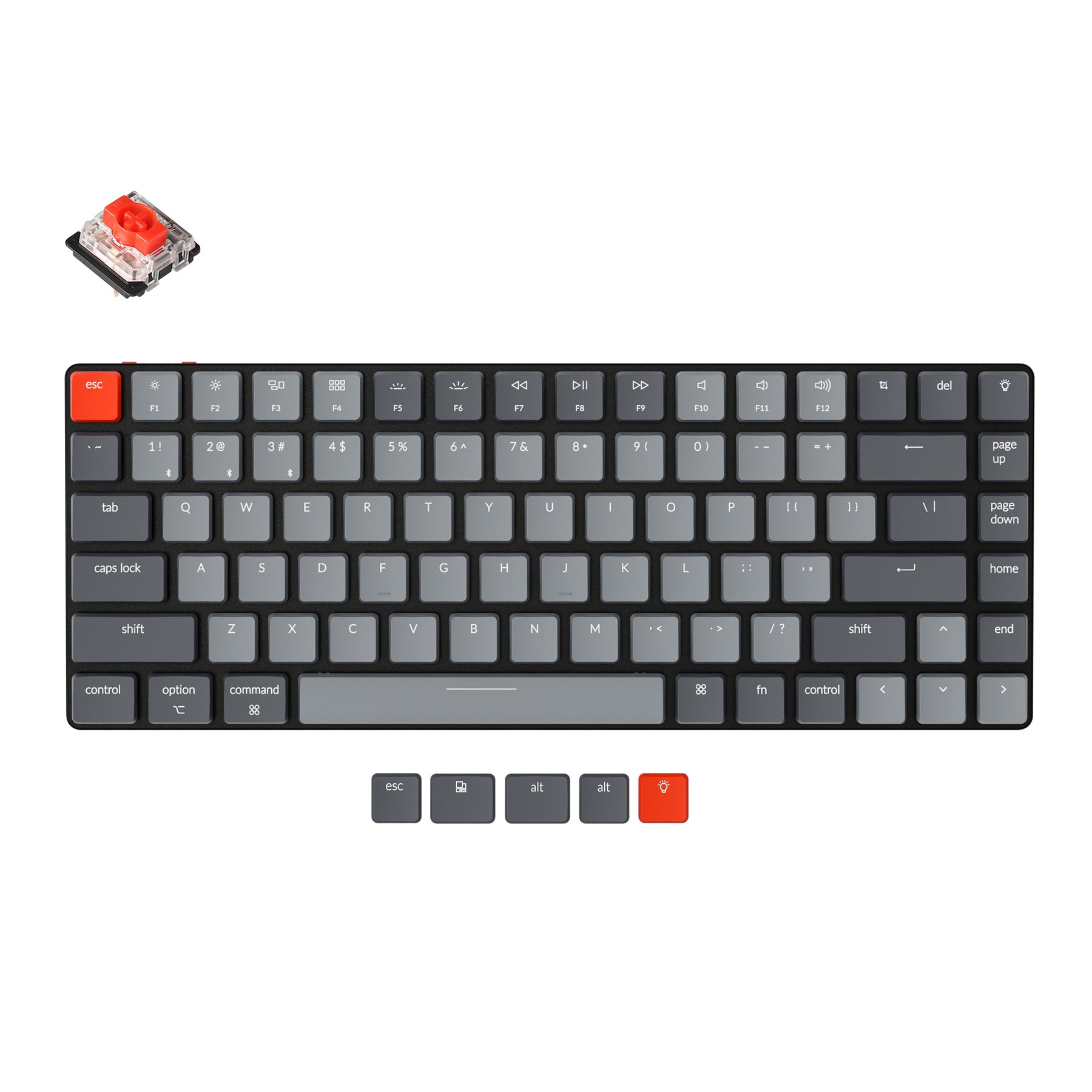 

Keychron K3 A V2 Ultra-slim Wireless Mechanical Keyboard Gateron Switch White Backlit for Mac Windowshello